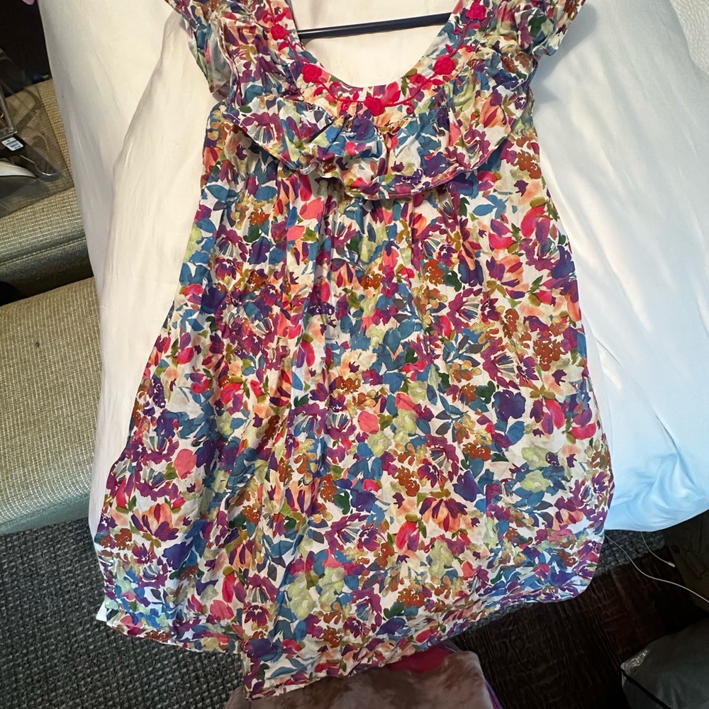 Mi Golondrina Multicolor Floral Dress
